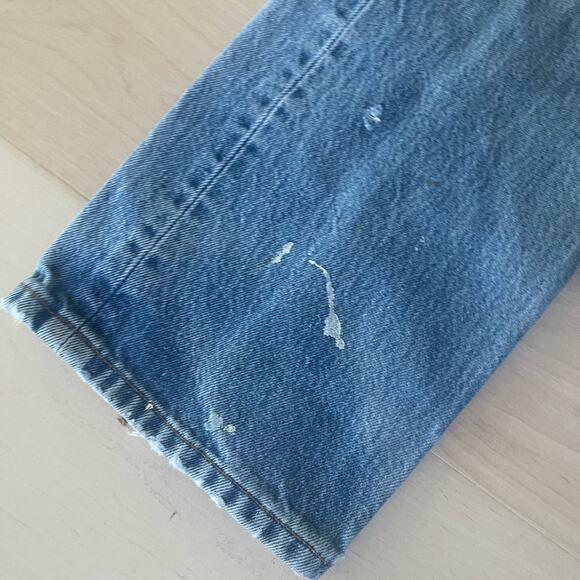VTG Y2K Levi's 501 Jeans Size 30 W Distressed MED Wash Thrashed Destroyed Denim - Picture 6 of 15